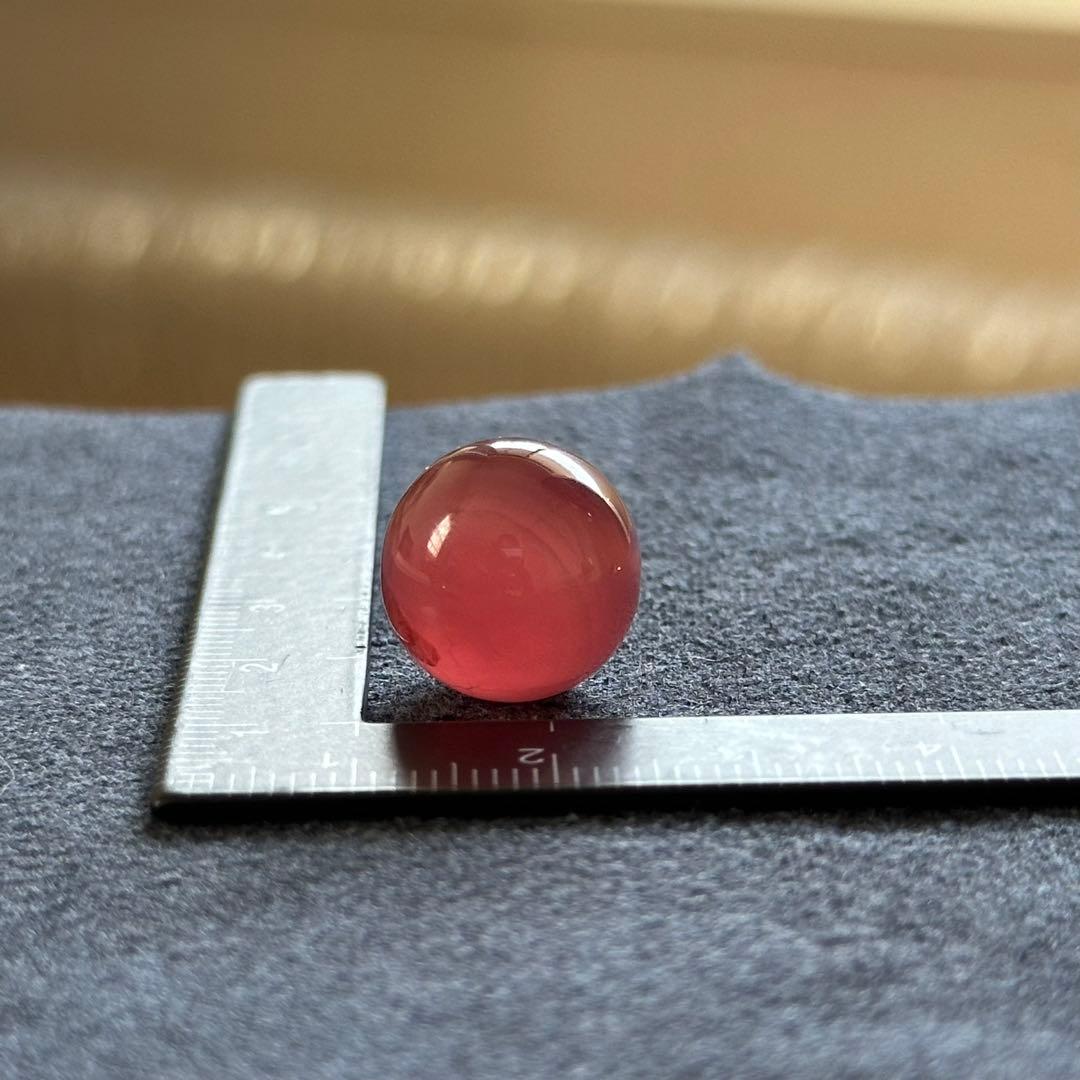 北海道稲倉石鉱山産 菱マンガン鉱 ロードクロサイト 14mm丸玉ビーズ #8