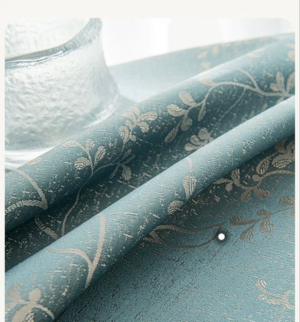 【99％遮光】藤蔓刺繍 ナノ完全遮光カーテン 2枚／100cm×200cm洗濯可