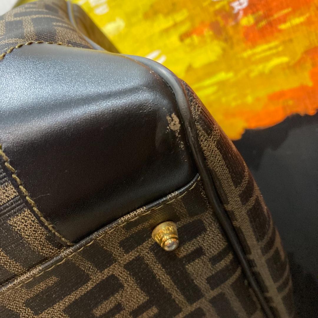 ▼FENDI フェンディ　ズッカ　ボストンバッグ　ヴィンテージ