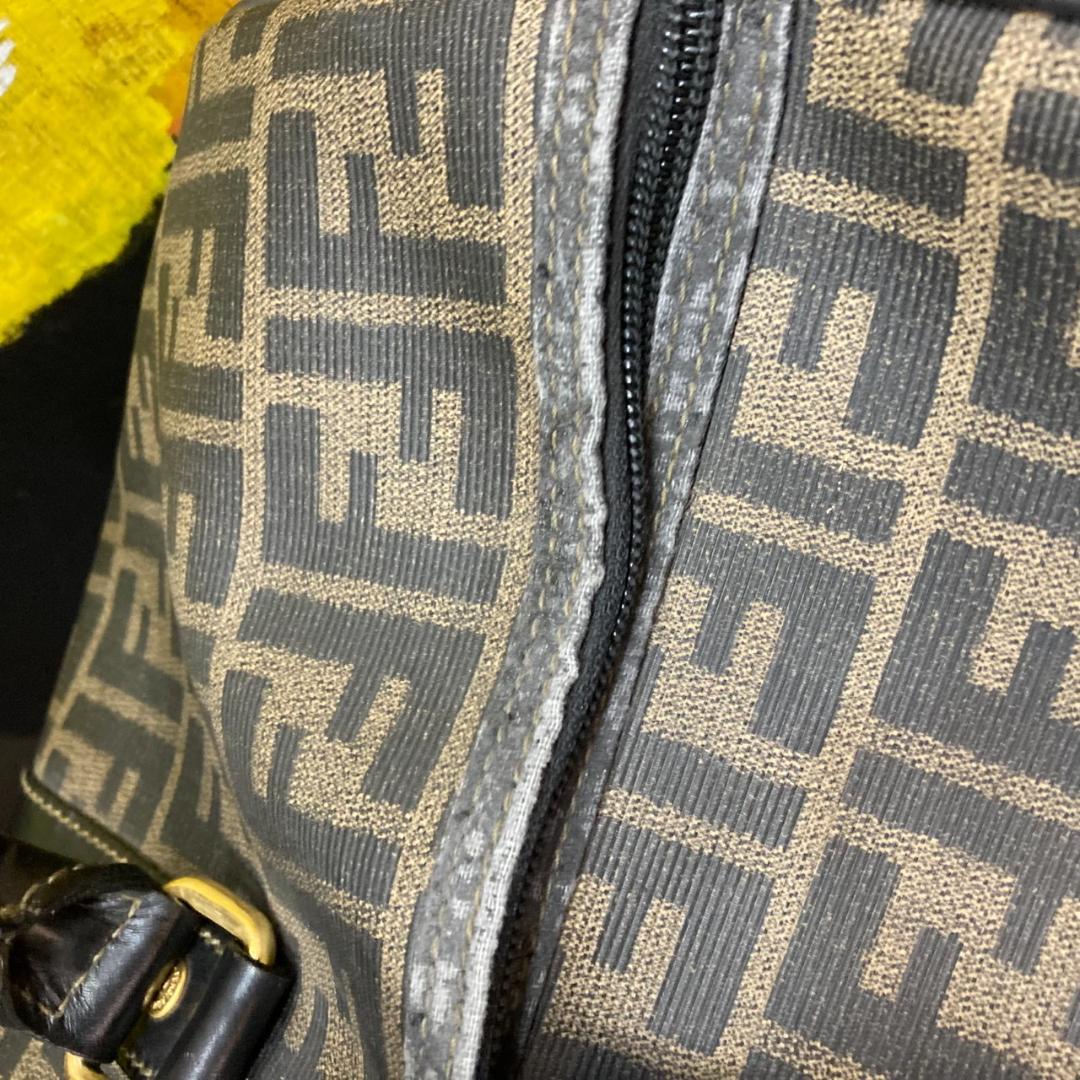 ▼FENDI フェンディ　ズッカ　ボストンバッグ　ヴィンテージ