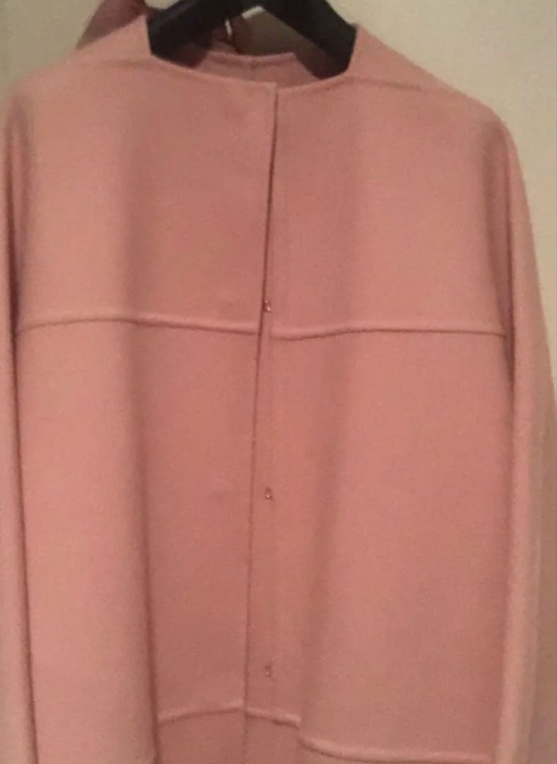 Drawer ドゥロワー　ダブルフェイス ノーカラーメルトンコート　36