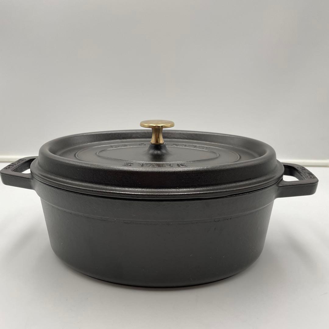 美品　STAUB ピコココット オーバル 27cm ブラック