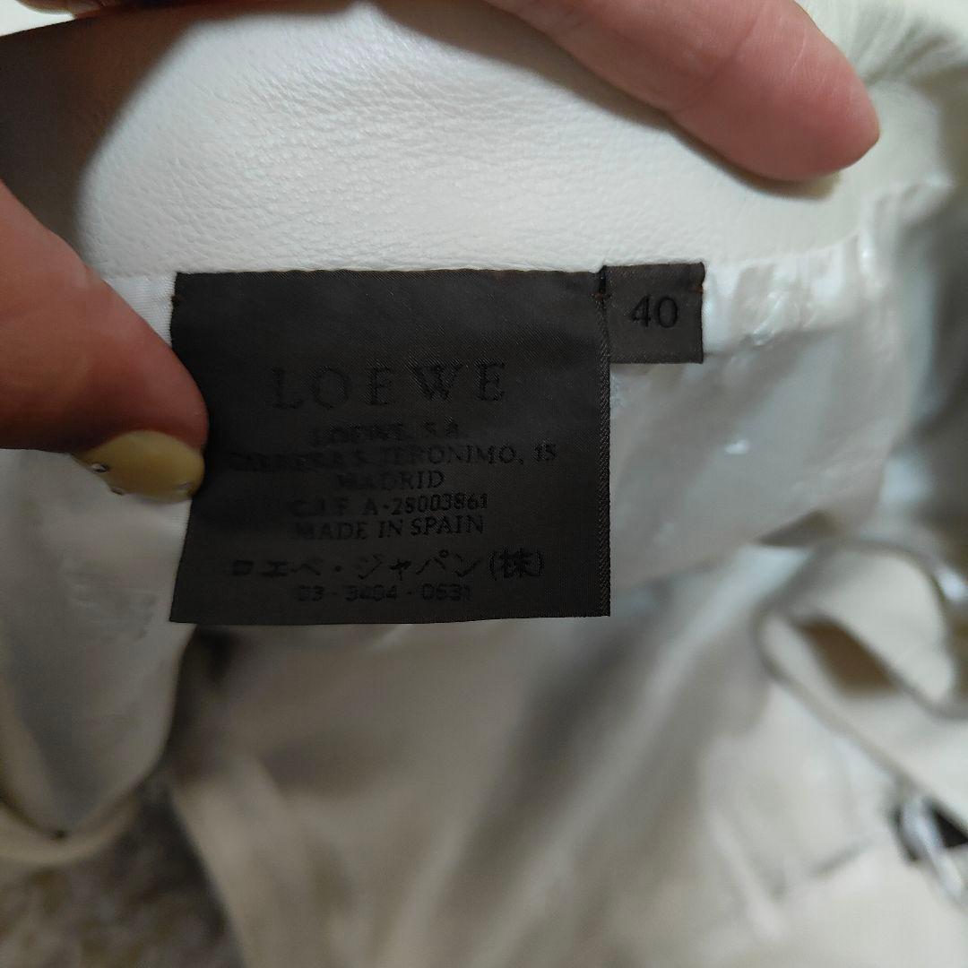 LOEWE ロエベ レザースカート 40 L 羊革 ラムレザー