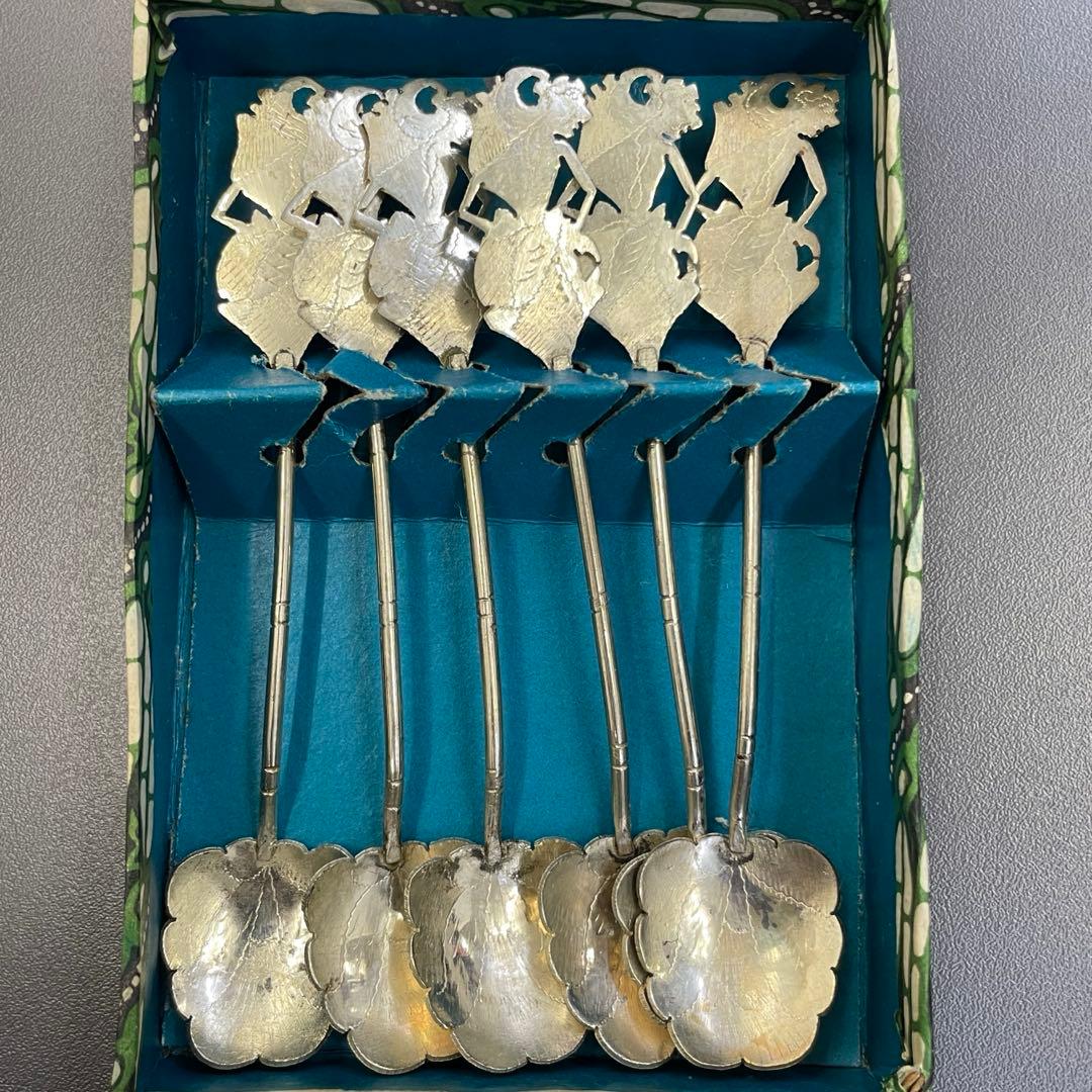 約53ｇ インドネシア シルバー製 スプーンセット SV Silver 銀
