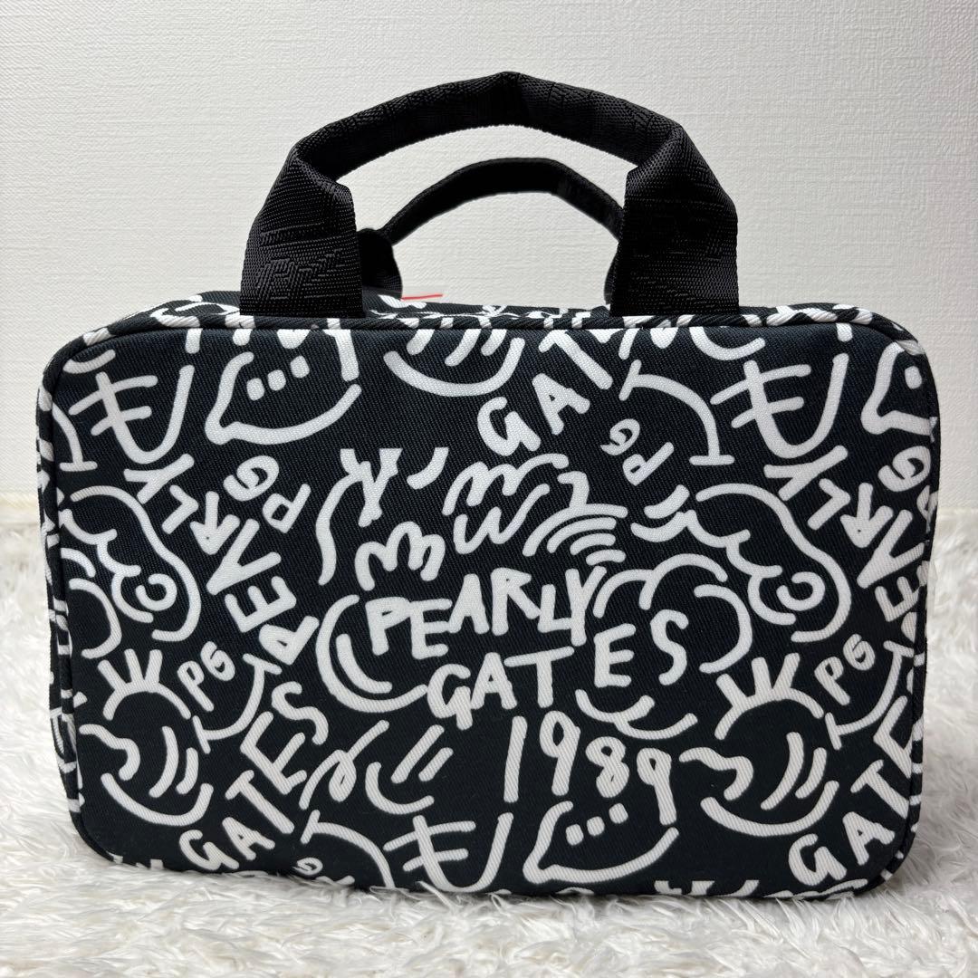 【未使用タグ付き】パーリーゲイツ 25FW トラベルポーチ ミニバッグ ネイビー