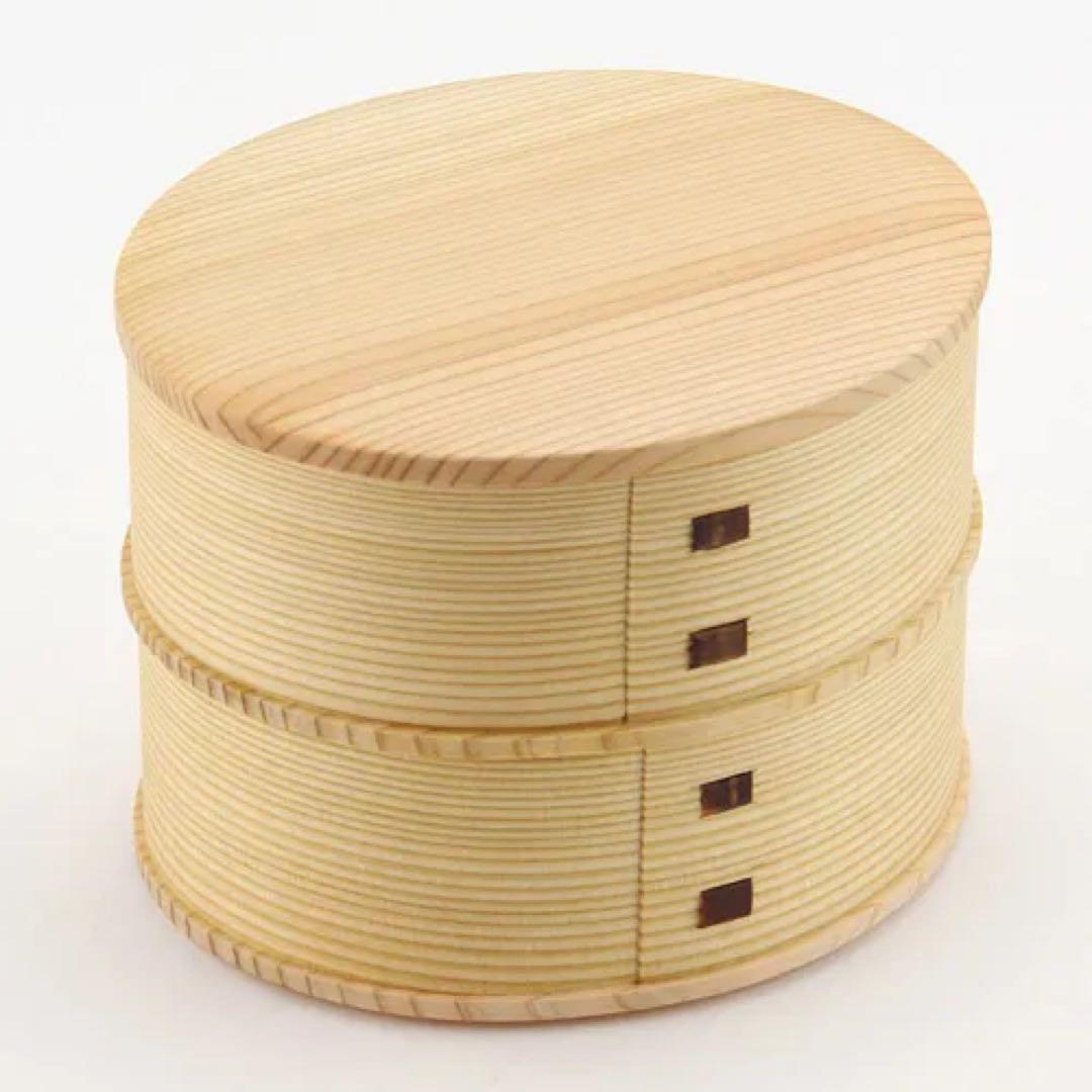 本日限定価格　大館曲げわっぱ　ひな弁当箱　2段弁当