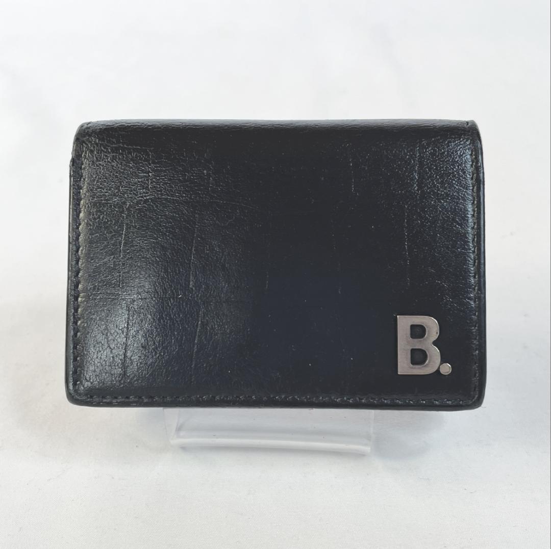 年末特価！ 【BALENCIAGA（バレンシアガ）】B.ロゴ ミニウォレット 黒