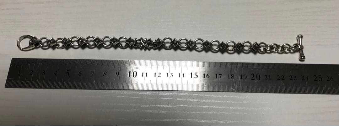 シルバー925 ブレスレット　紋様　タトゥー　ライダース　星　トゲ　派手