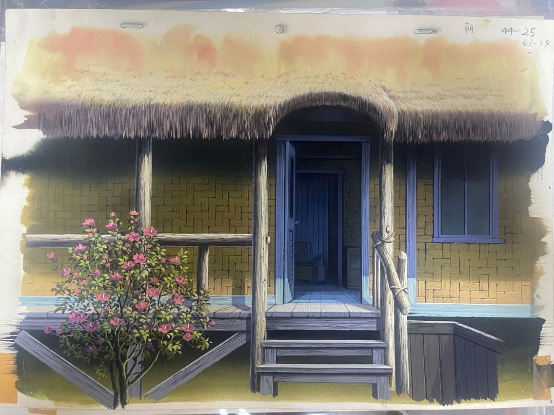 遠い海から来たクー　山本二三　直筆美術背景画　美術ボード