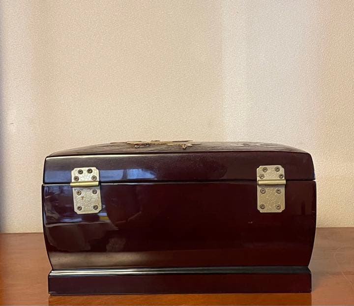 韓国製　螺鈿　宝石箱　2段収納　鏡付き　アンティーク