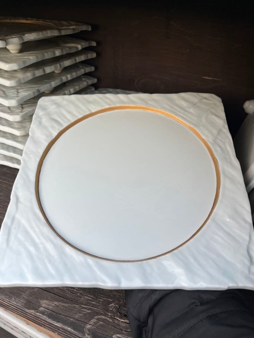 陶里 第31集 石割金彩正角皿12枚セット⓵