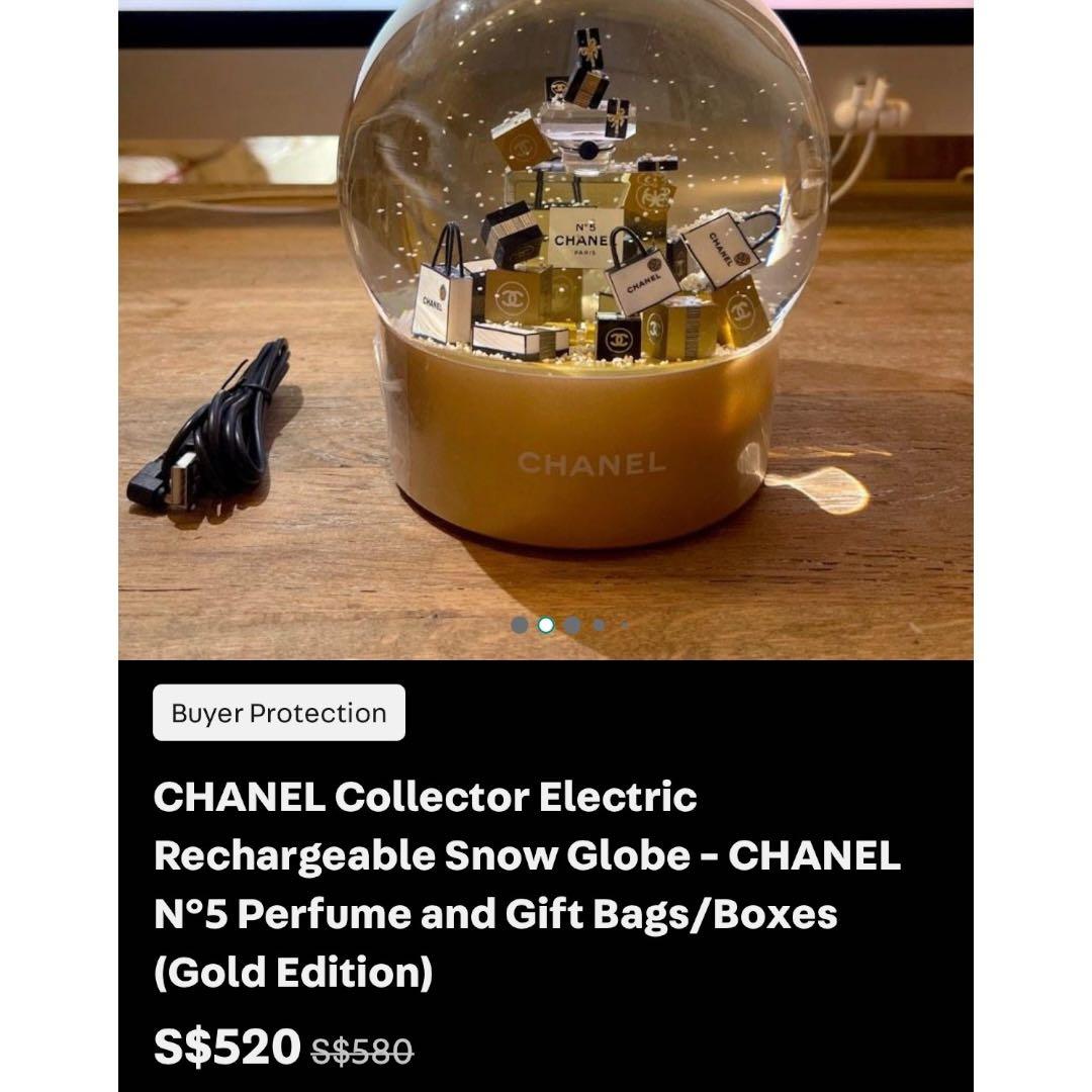 【新品未開封】 CHANEL N°5 金色 スノードーム 特大サイズ 電動式 ③