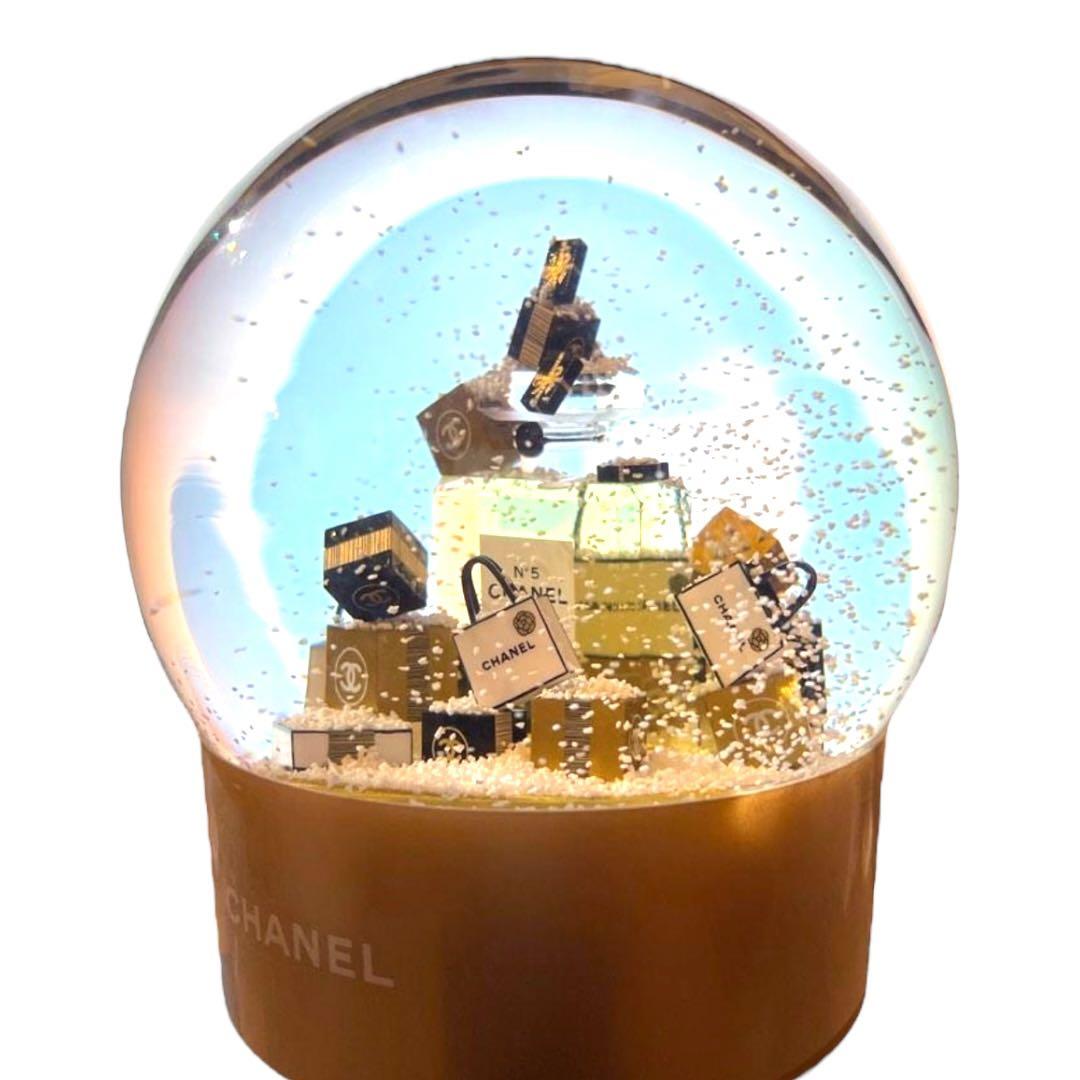 【新品未開封】 CHANEL N°5 金色 スノードーム 特大サイズ 電動式 ③