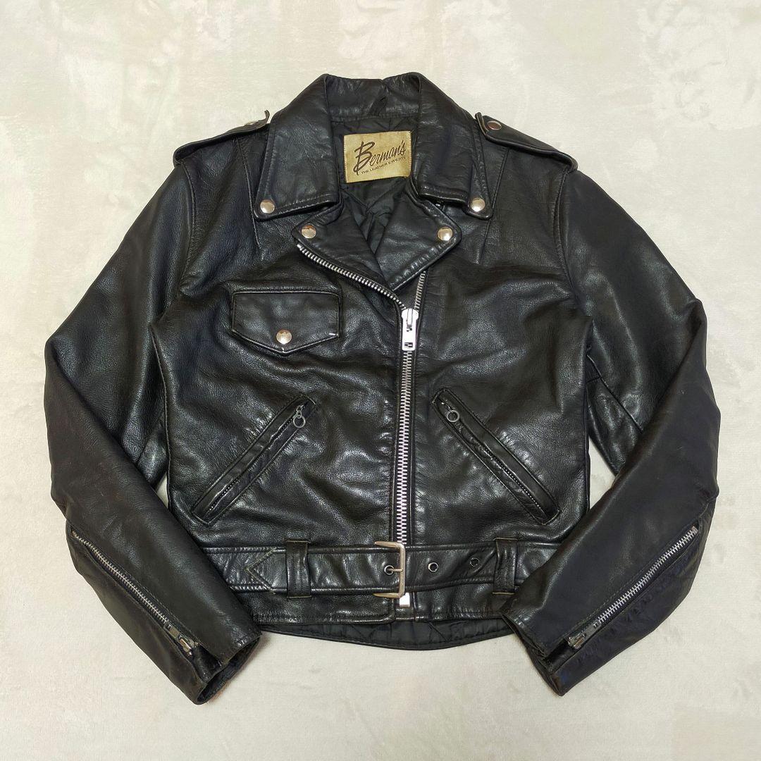 70S 80S　Berman's　ヴィンテージ　ダブルライダースジャケット