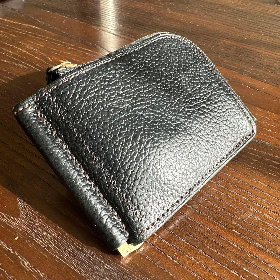 PREBLIC シボ革　マネークリップウォレット