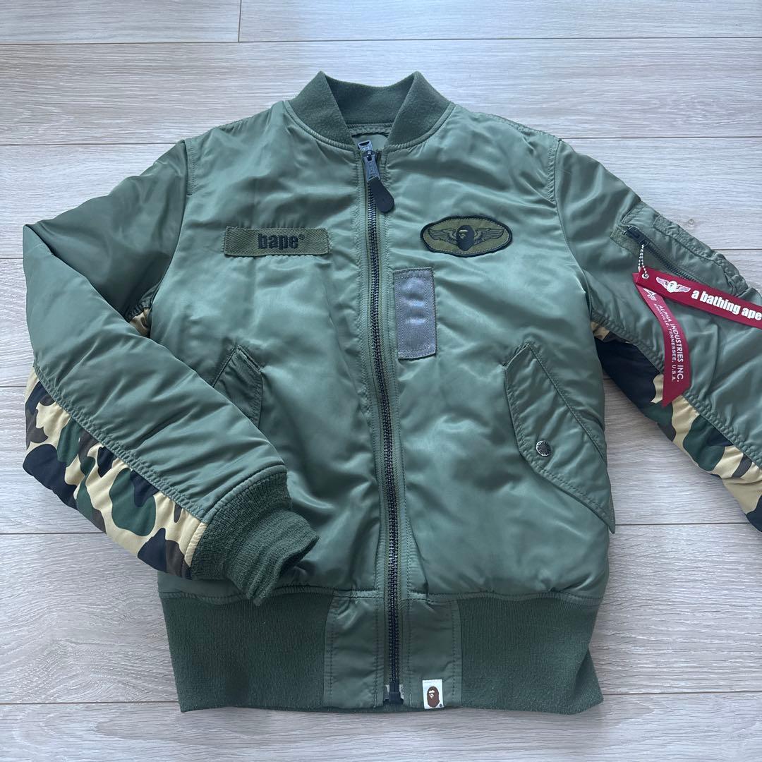 A・BATHING APEとALPHAのコラボ★MA-1 JACKET★