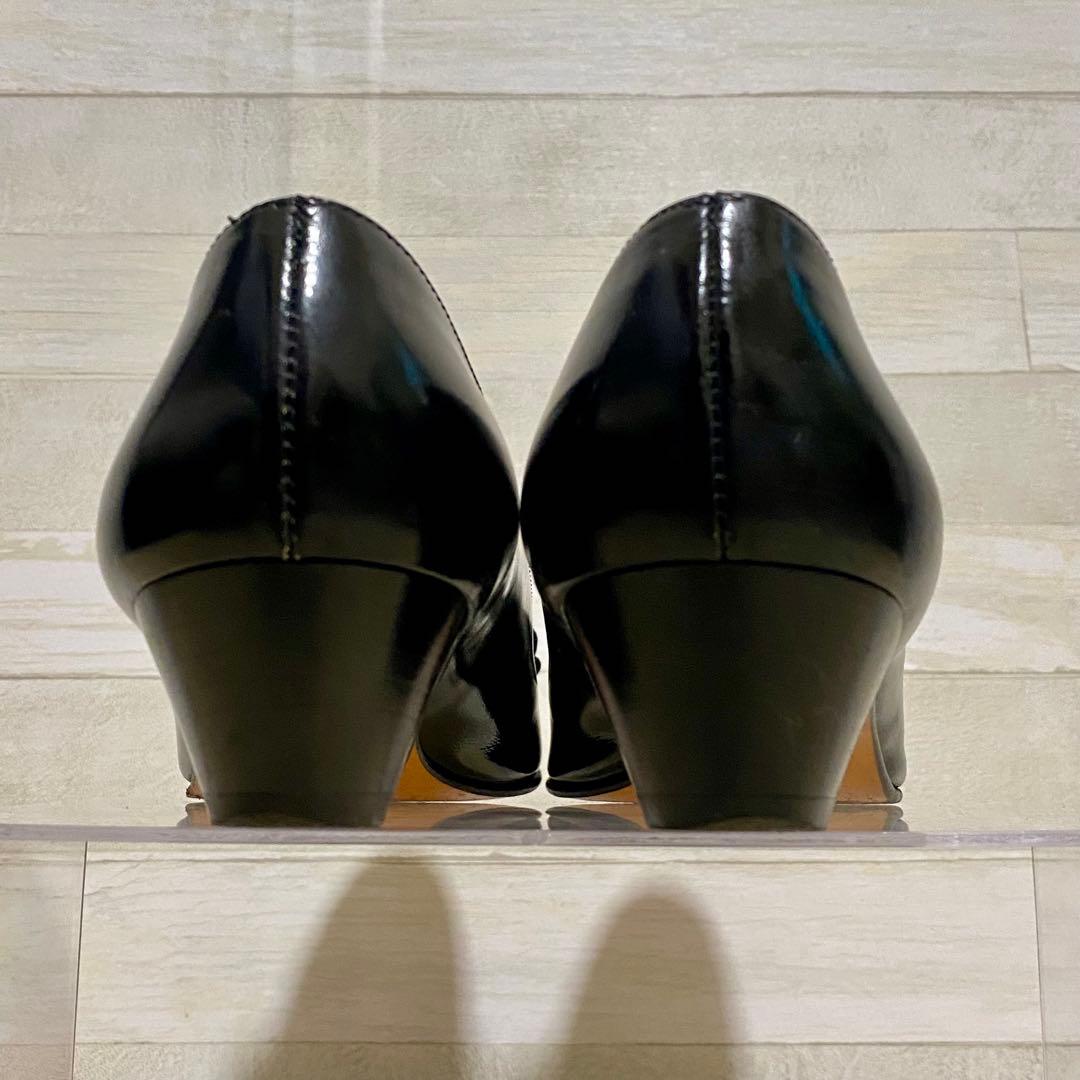 【極美品】フェラガモ ヴァラ リボン パンプス 黒 24cm イタリア製