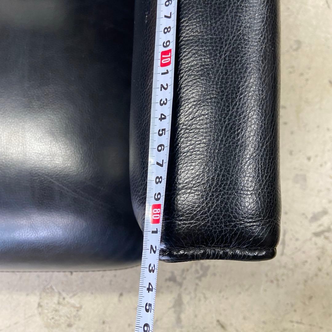 大塚家具⭐️エルエス　L/S 58N アームチェア　レザー　ブラック　1人掛け