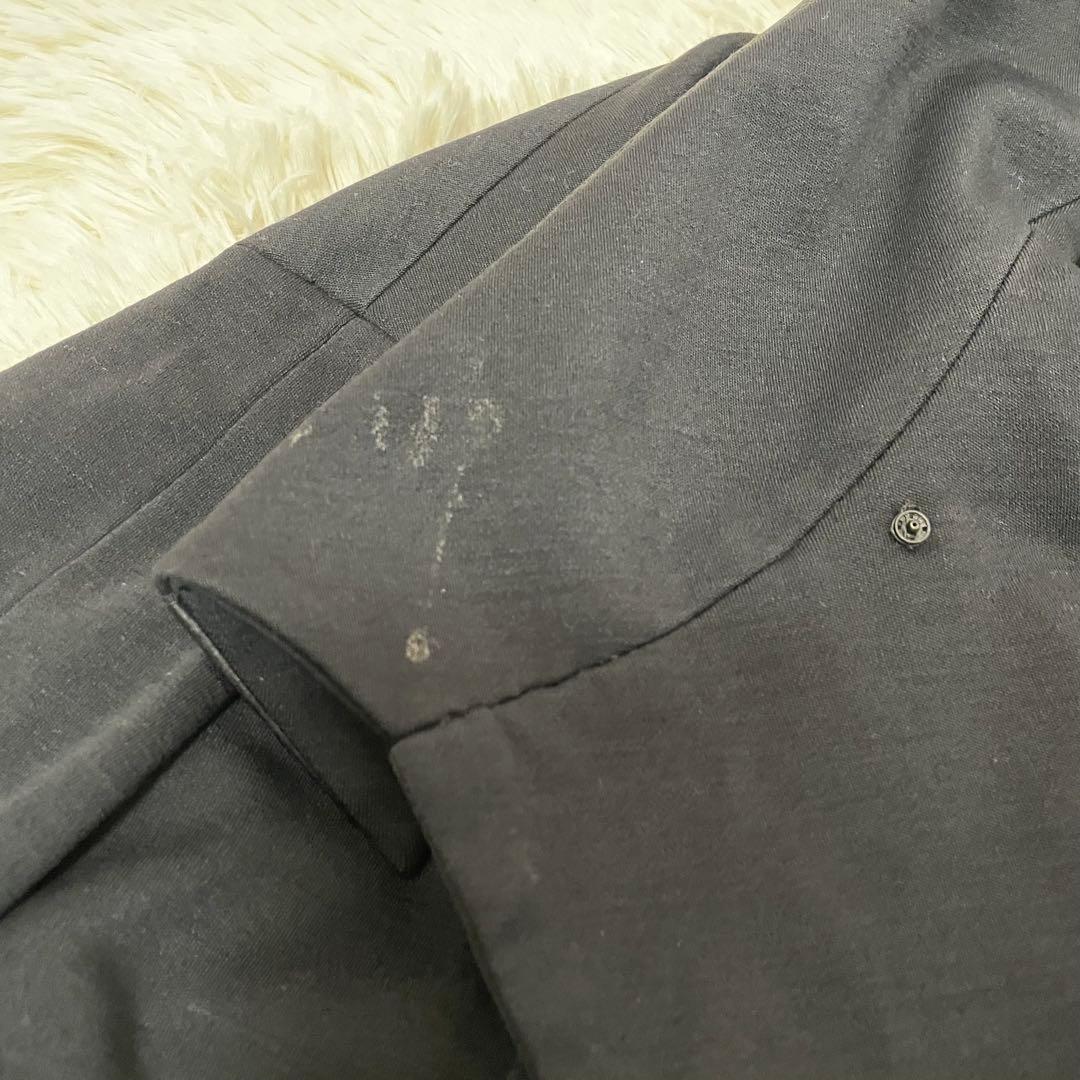 希少 シャネル 金ボタン シルク ワンピース 長袖 黒 44 XL レディース