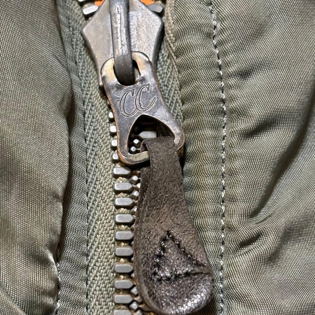 60s 実物 米軍 MA-1 ALPHA社製 1964年 CC クラウンジッパー