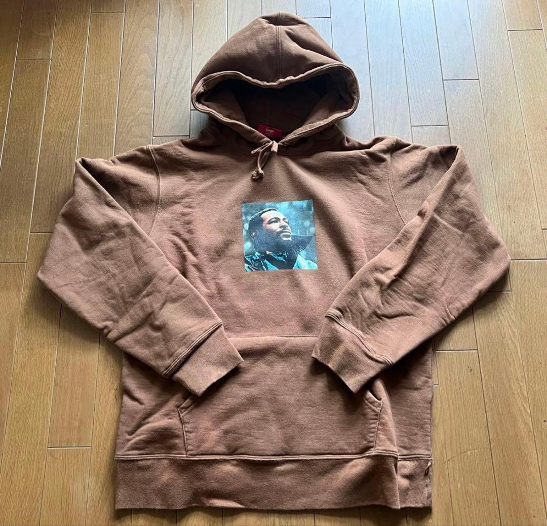 supreme ブラウン フーディー L