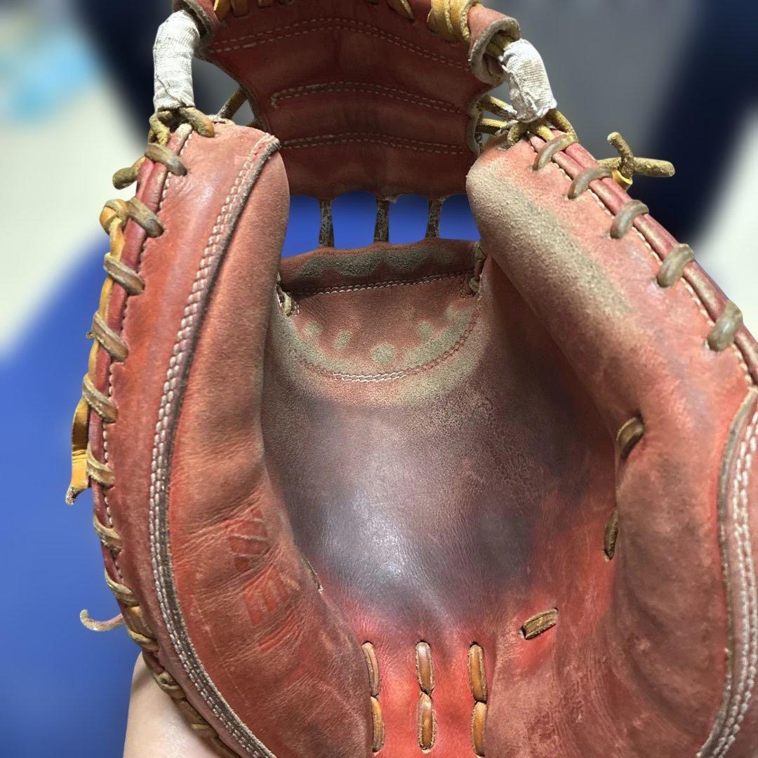 ZETT 硬式野球グローブ 赤キャッチャーミット超即戦力！！