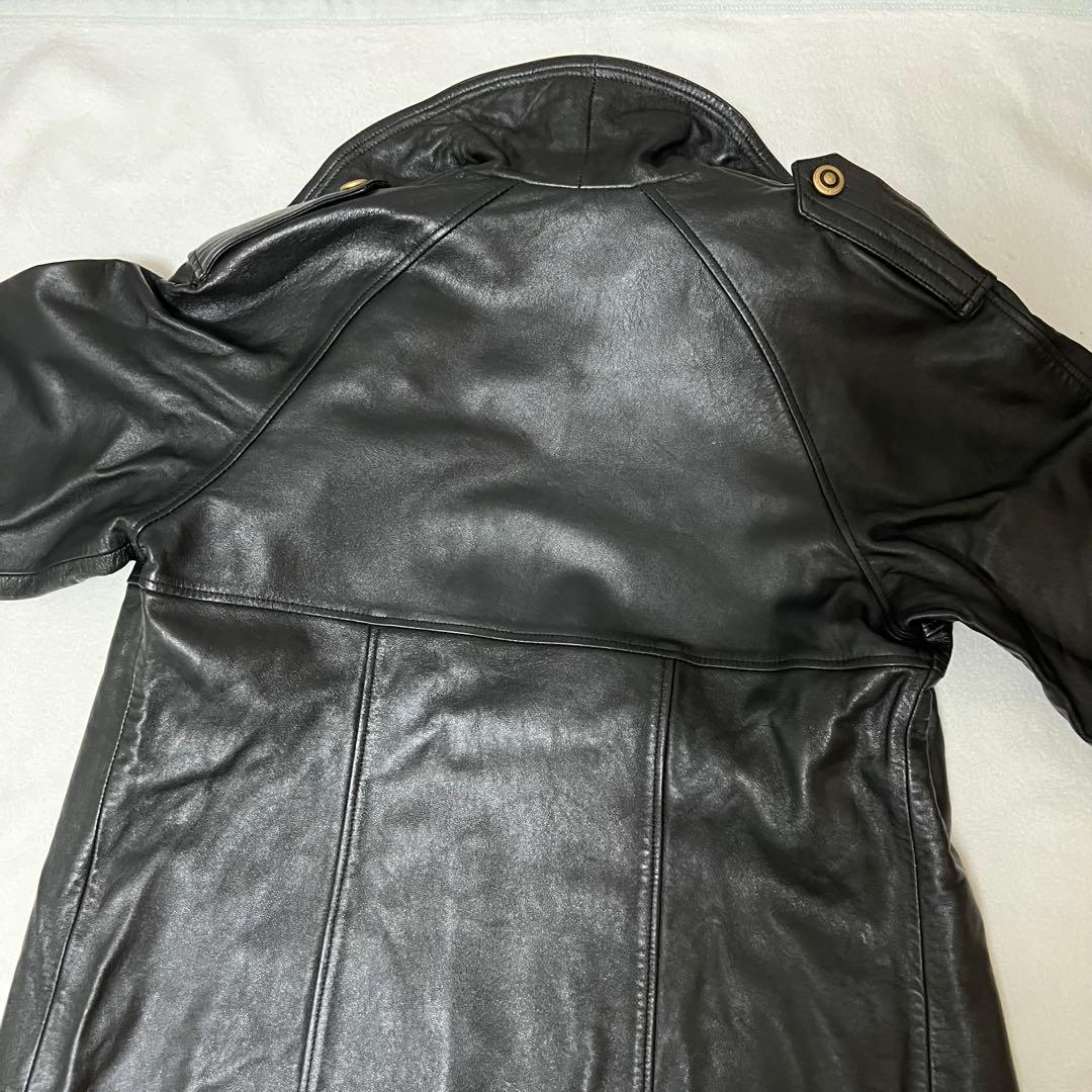 VERSACE ヴェルサーチ レザー 本革 ロングコート