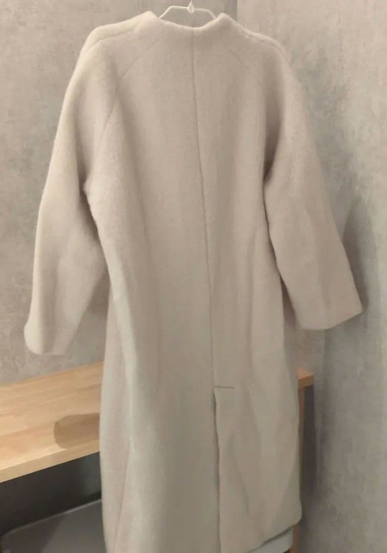 タグ付新品【anuke】Collarless Shaggy Coat 38サイズ