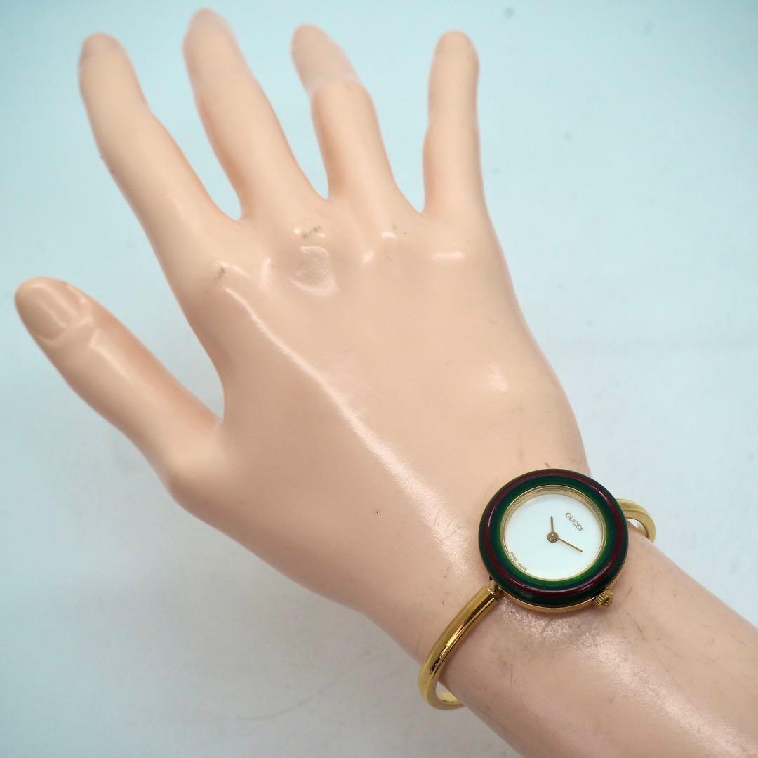 65【美品】GUCCI 時計　チェンジベゼル　Sサイズ　ゴールド　12色完備品