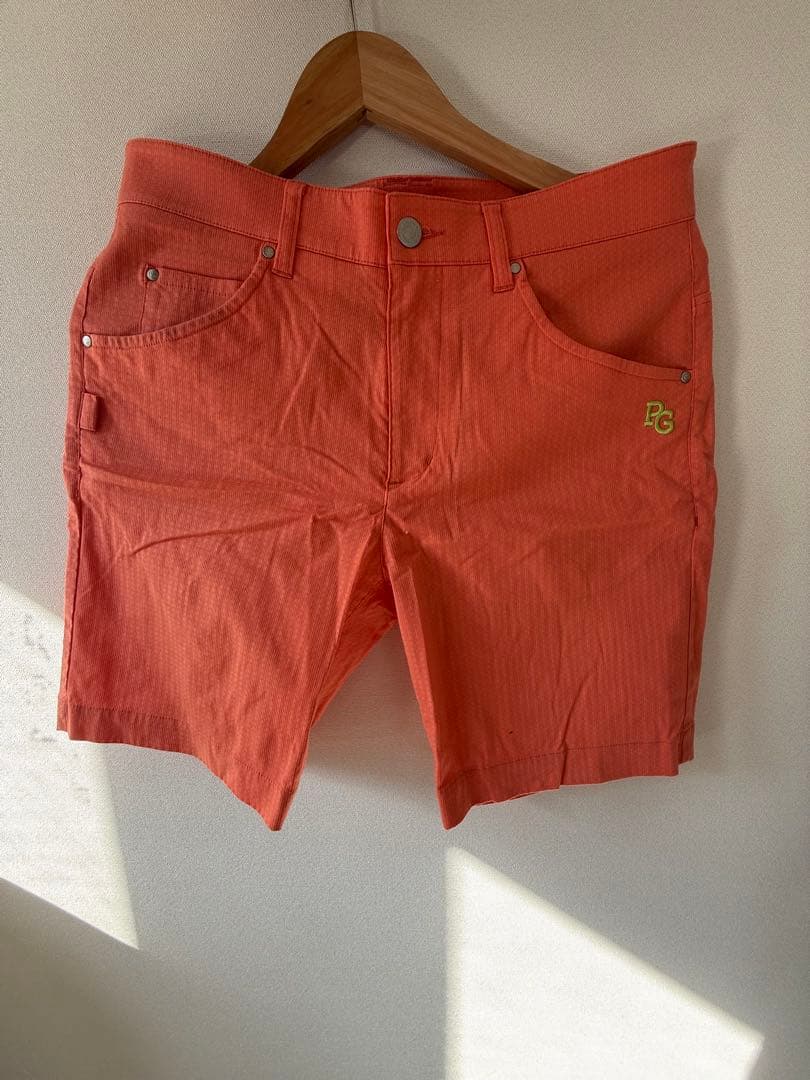 PG ストライプ ゴルフパンツ オレンジ