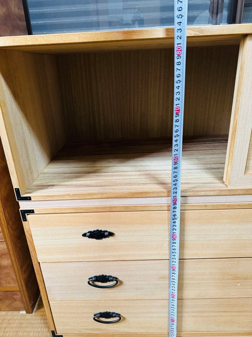 桐タンス 3段 引き戸タイプ 着物用 木製 押入れ タンス 箪笥 引き出し 収納