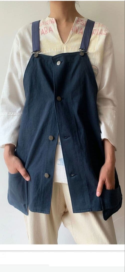 papier Cut overall/Navy　美品