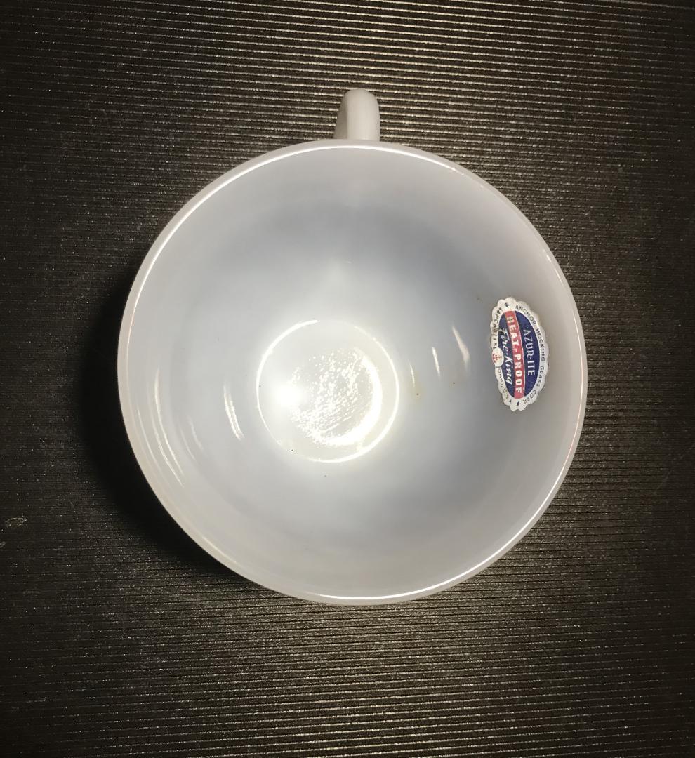 ファイヤーキングスワールアズライト デイナーセット（ラベル付き、ＧＬＡＳＳ刻印）