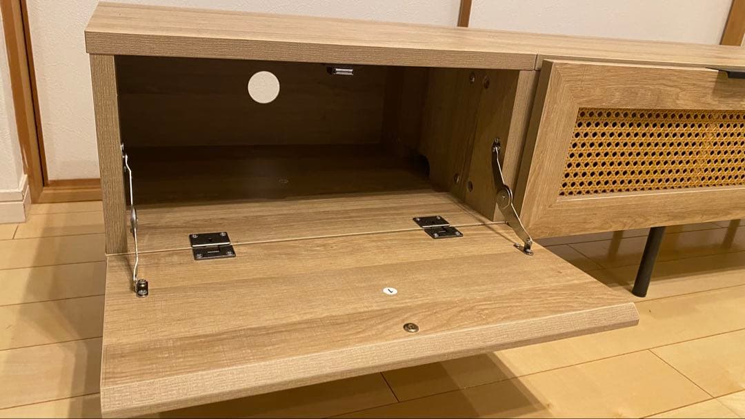 【直接取引】テレビボード　テレビ台　ラタン調　北欧　ナチュラルオーク　150cm