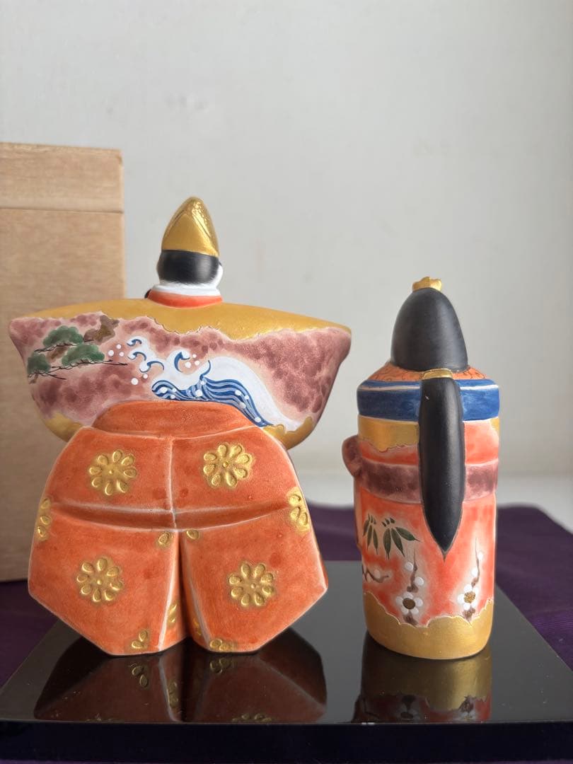 雛人形 佐藤好昭作 筑前博多人形 古典立雛 木箱付　３月