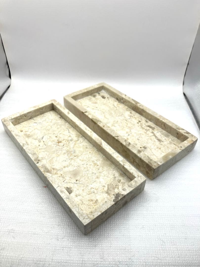 高級天然大理石 高級アメニティートレー　プレート 2つセット 鍵置き　小物置き