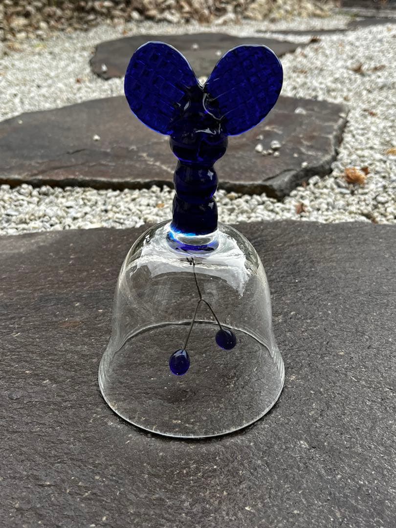 ミッキーマウス型　ガラス製　呼鈴　アンティーク