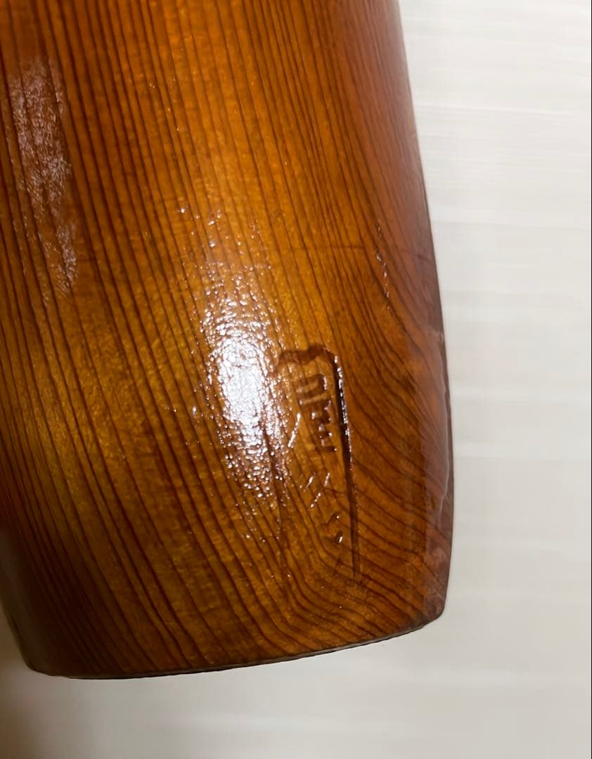 屋久杉 刻印入り こけし リング付き 夫婦杉