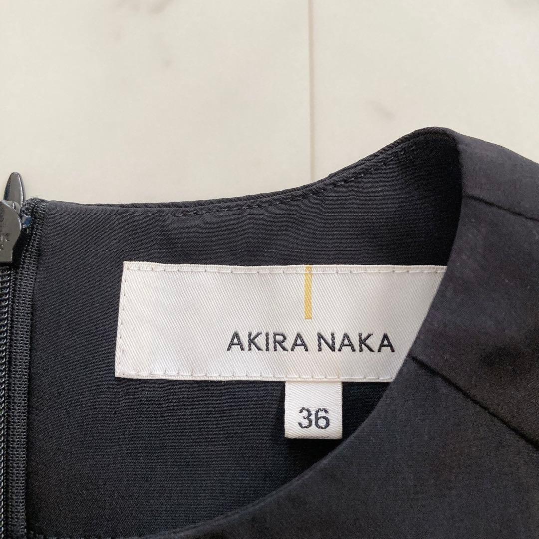 即完売品　アキラナカ　タックスリーブプルオーバー　花柄　黒　36