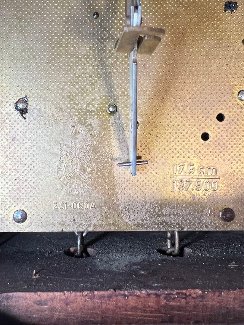 鸛《極稀少》動作確認済 ワルミンク ウーバ ムーンフェイズ 分銅式振り子掛時計