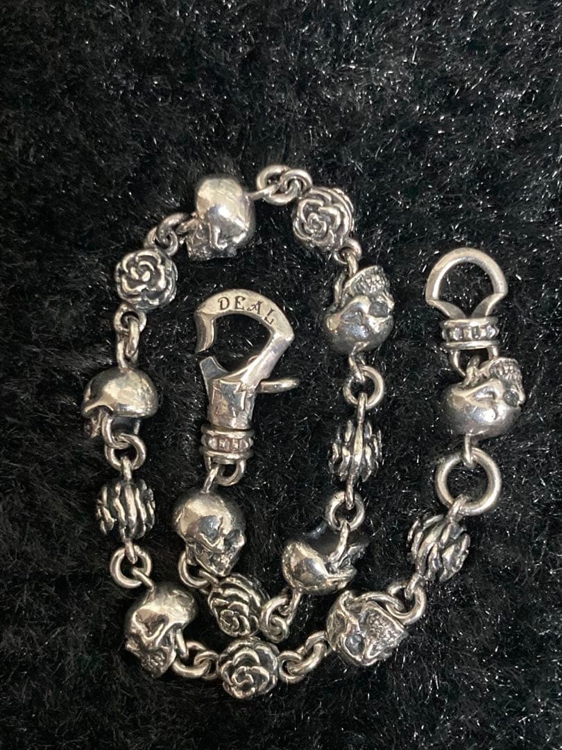 DEAL DESIGN ディールデザイン スカルズ＆ローゼスブレスレット