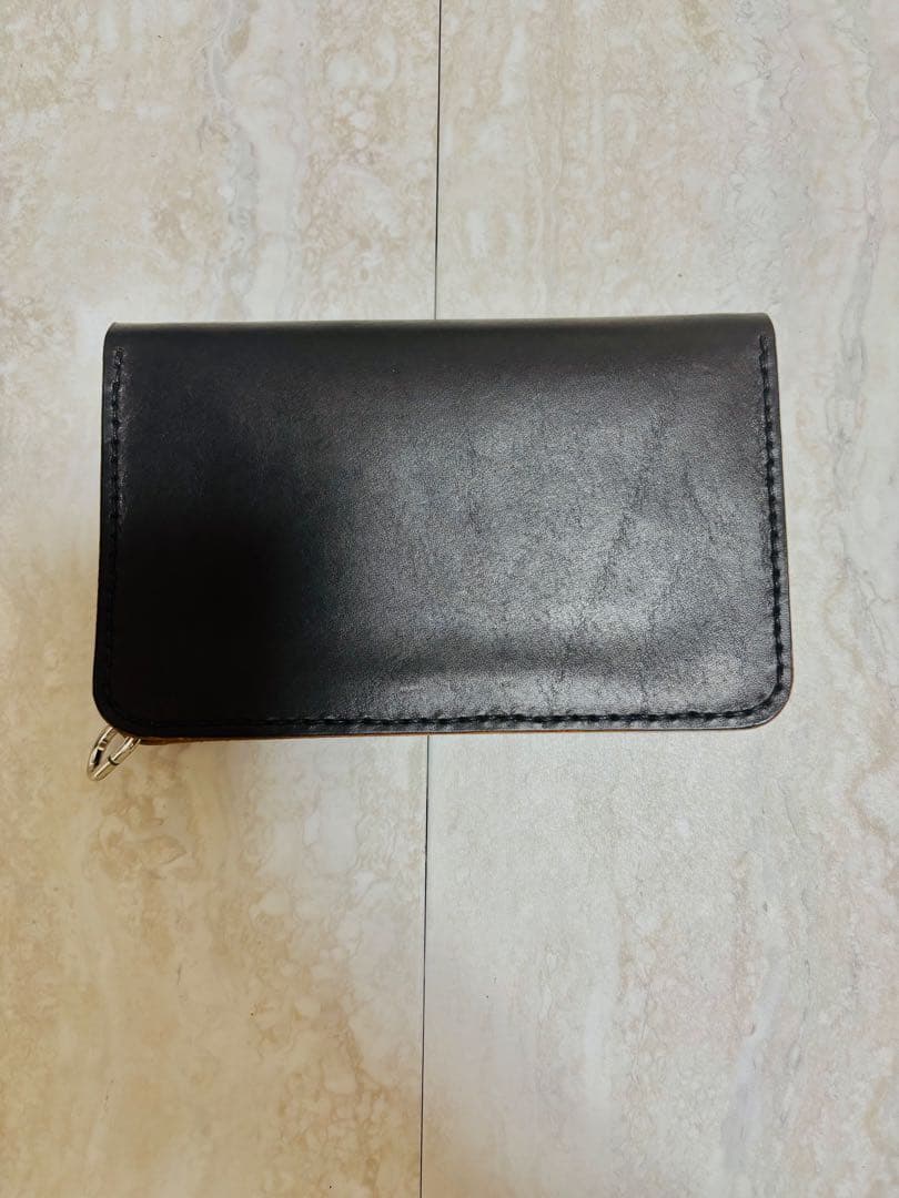 ミドルトラッカーウォレット　三層　茶芯　レザークラフト　ハンドメイド