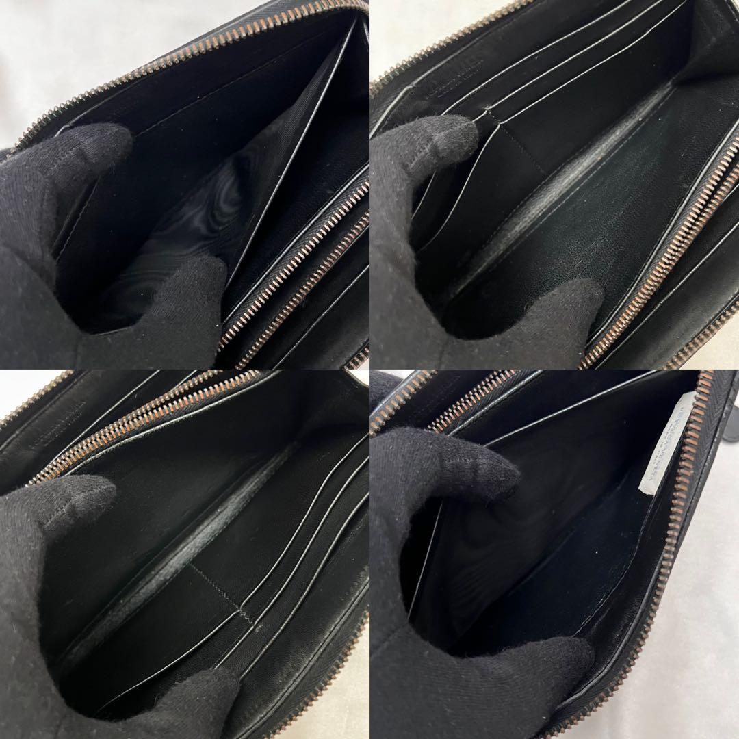 ◇レア美品◇ボッテガヴェネタ　パイソンミックス長財布　ラウンドジップ　ブラック