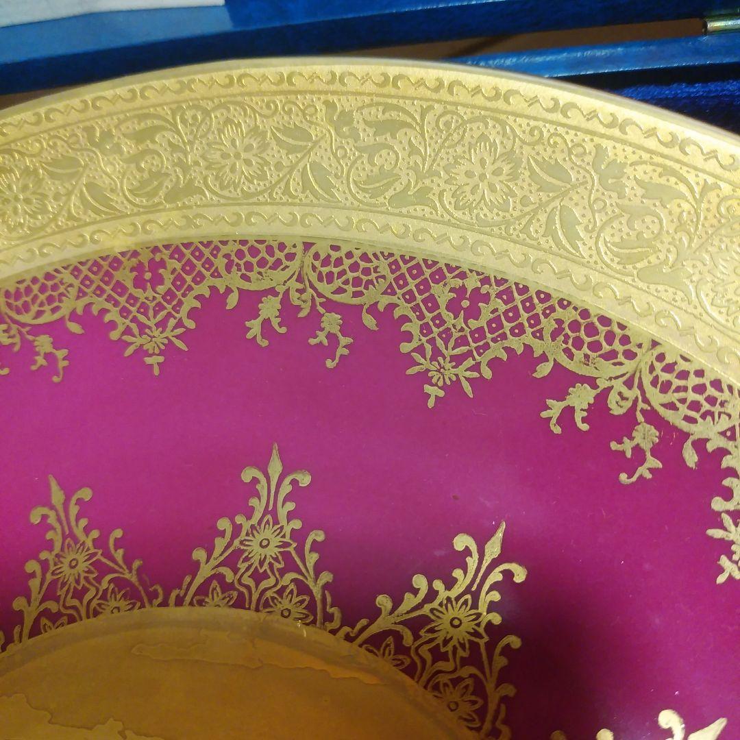 DWポーセリン　ゴールドエッチング　絵皿