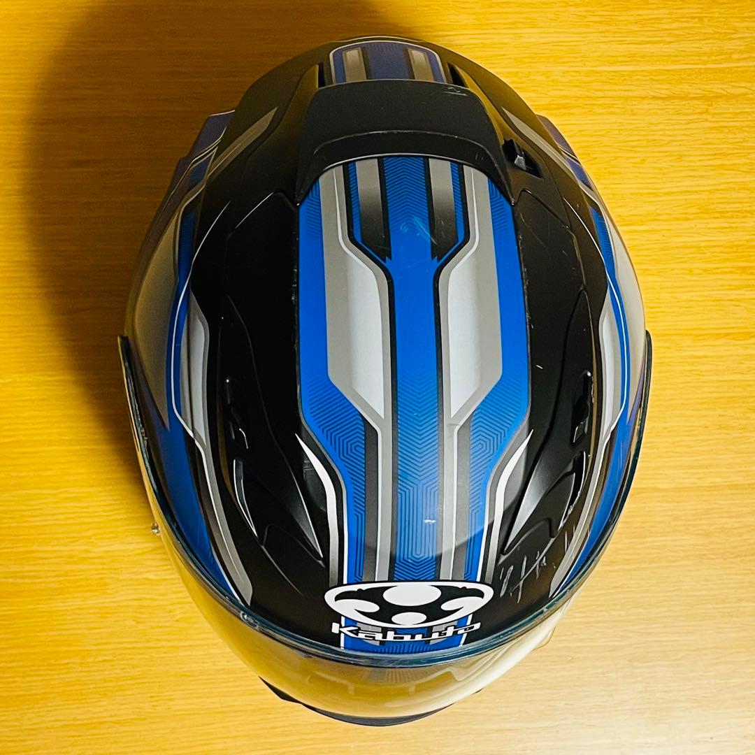 OGK KABUTO KAMUI-3 黒青 フルフェイスヘルメット Sサイズ