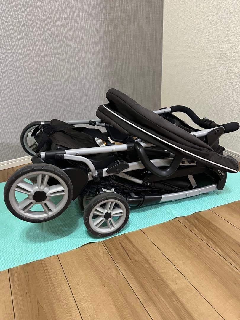 グレコ GRACO ルームフォーツー 2人乗りベビーカー 黒