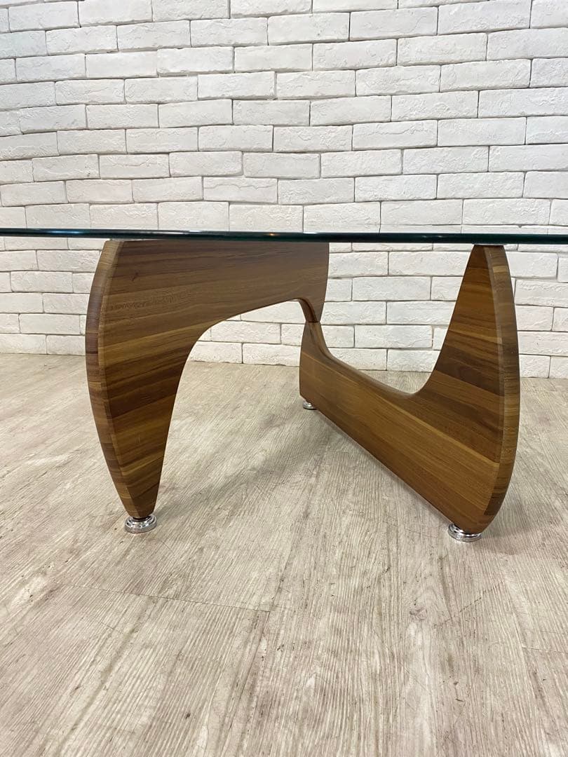 【東京都内23区配送無料】イサムノグチ　テーブル　ガラス　コーヒー　センター