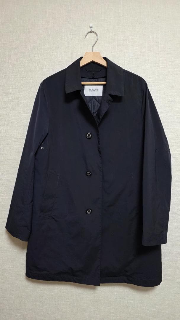 ネイビー ステンカラーコート