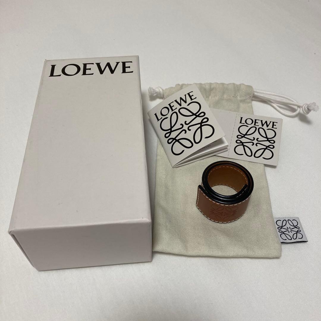 LOEWE ロエベ　スラップブレスレットスモール　カーフ　タン