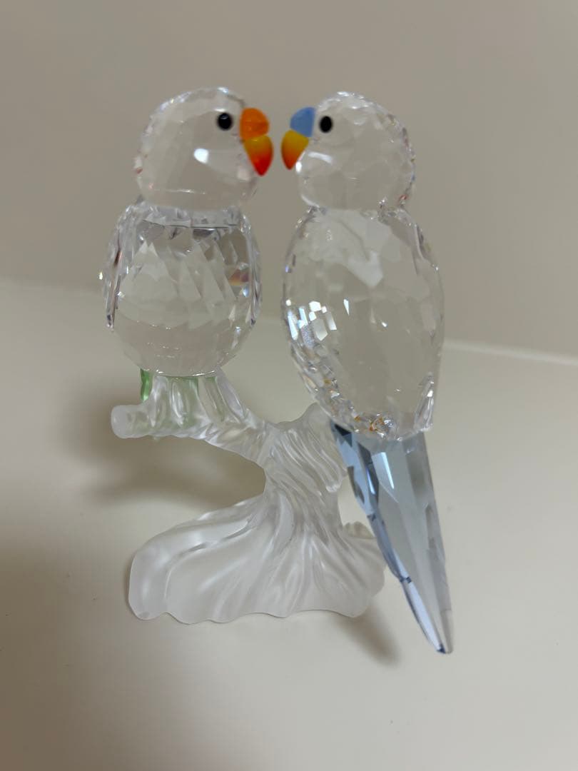 スワロフスキー　インコの置物